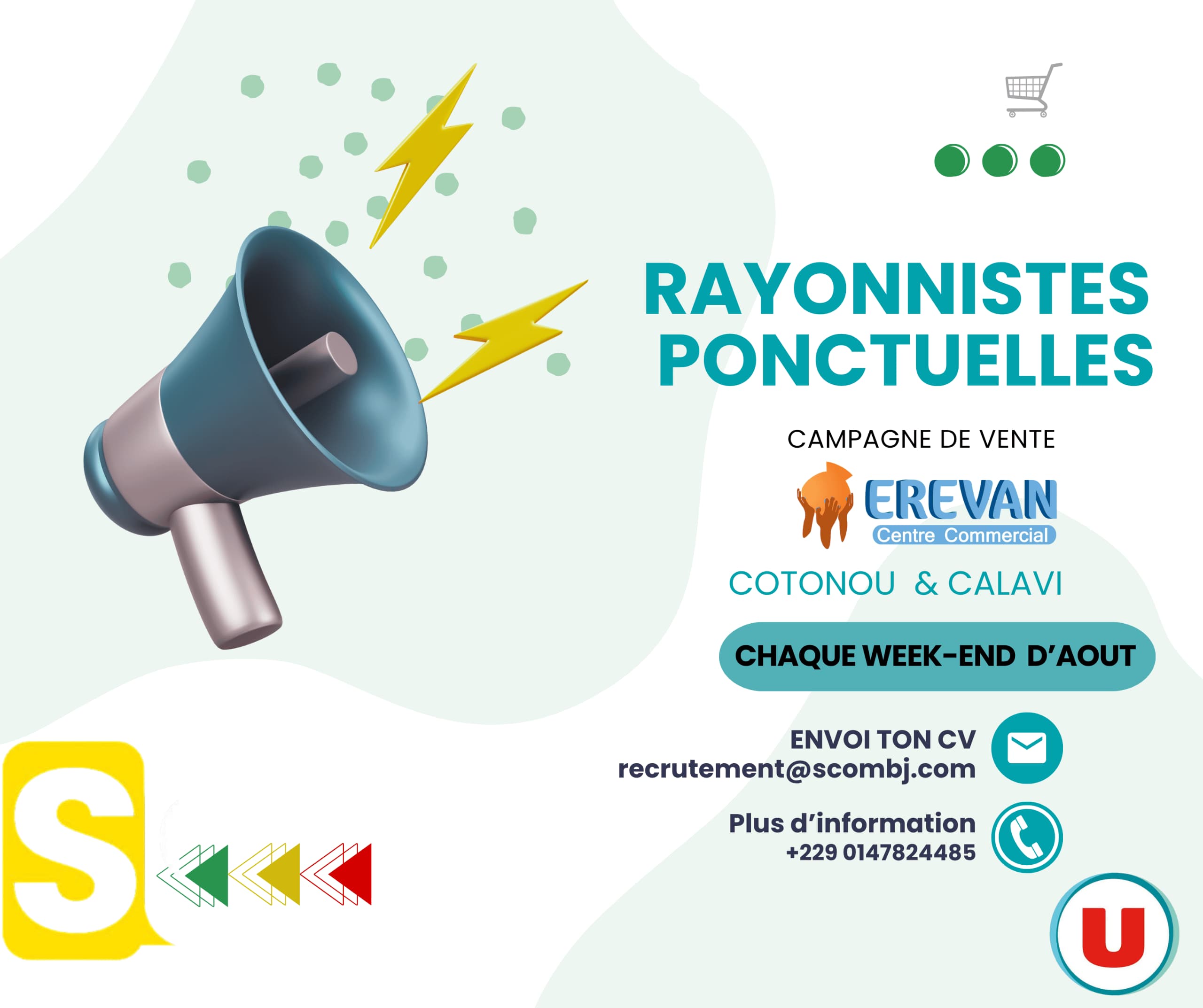 OFFRE D’EMPLOI – COMMERCIALES EN RAYON (Rayonnistes Ponctuelle à EREVAN)